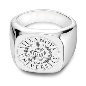Villanova University Sterling Silver Square Cushion Ring Shot #1