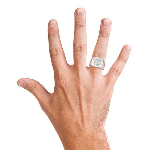 Villanova University Sterling Silver Square Cushion Ring Shot #6