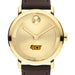 Virginia Commonwealth University Men's Movado BOLD Gold with Chocolate Leather Strap