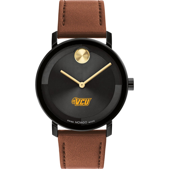 Virginia Commonwealth University Men&#39;s Movado BOLD with Cognac Leather Strap Shot #2