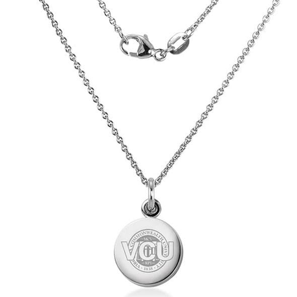 Virginia Commonwealth University Necklace with Charm in Sterling Silver Shot #2