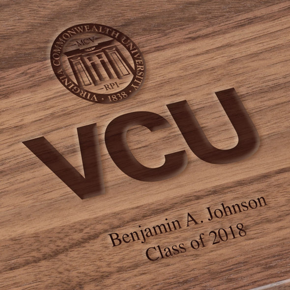 Virginia Commonwealth University Solid Walnut Desk Box Shot #3