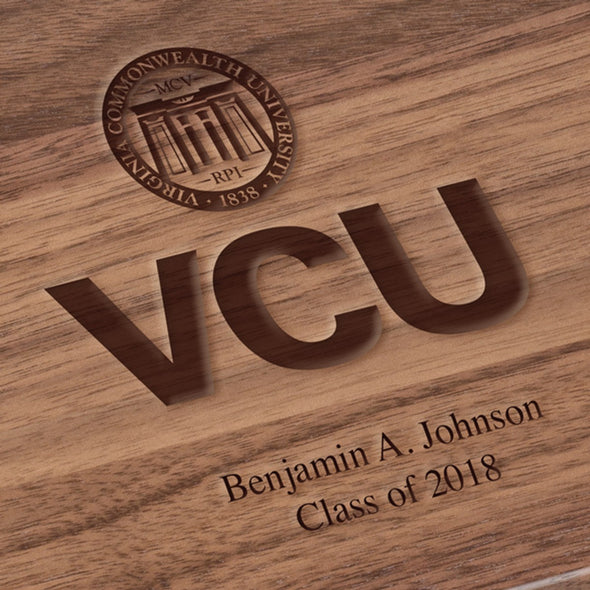 Virginia Commonwealth University Solid Walnut Desk Box | M.LaHart & Co.