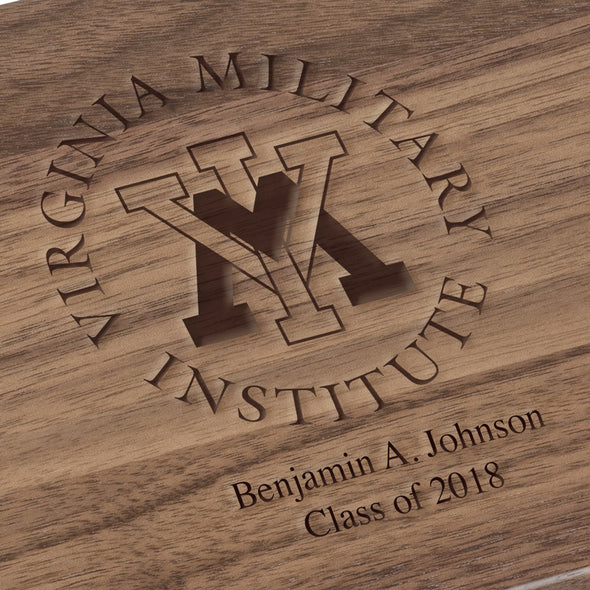 Virginia Military Institute Solid Walnut Desk Box Shot #3