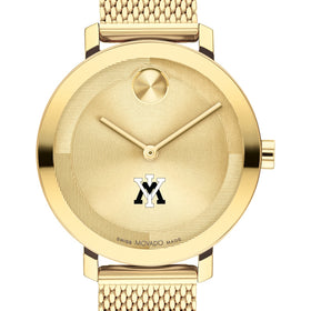 Virginia Military Institute Women&#39;s Movado Bold Gold with Mesh Bracelet Shot #1
