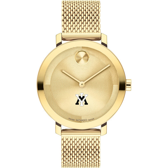 Virginia Military Institute Women&#39;s Movado Bold Gold with Mesh Bracelet Shot #2