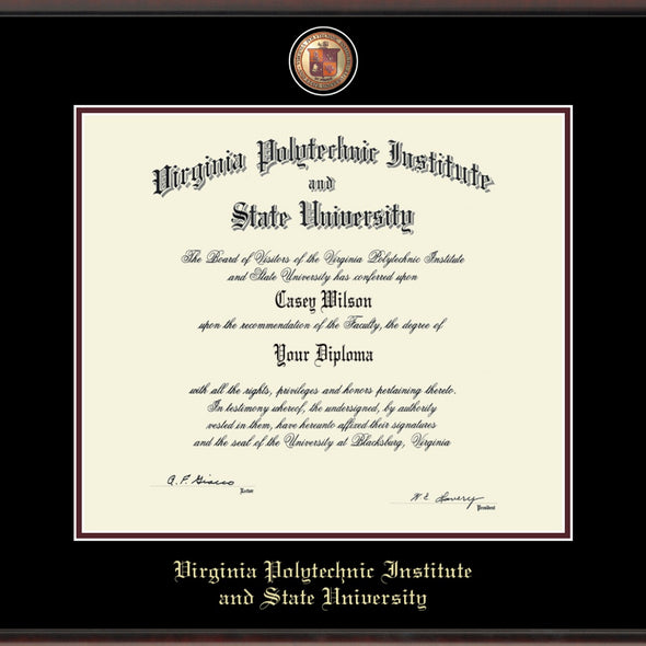 Virginia Tech Diploma Frame - Masterpiece Shot #2