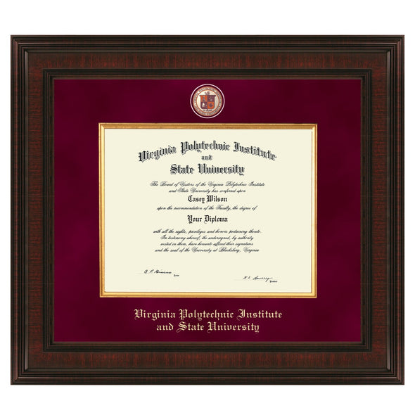 Virginia Tech Excelsior Diploma Frame Shot #1