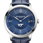 Virginia Tech Men's Baume et Mercier 40mm Classima Quartz Watch with Blue Dial & Dark Blue Leather Strap Shot #1