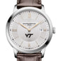 Virginia Tech Men's Baume et Mercier 40mm Classima Quartz Watch with Silver Dial & Dark Brown Leather Strap Shot #1