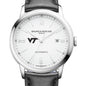 Virginia Tech Men's Baume et Mercier 42mm Classima Automatic Watch with White Dial & Black Leather Strap Shot #1