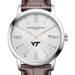 Virginia Tech Men's Baume et Mercier 42mm Classima Watch with Silver Dial & Brown Leather Strap