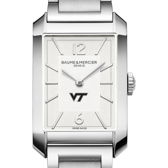 Virginia Tech Men's Baume et Mercier 43X27mm Hampton Watch with Silver Dial & Bracelet Shot #1