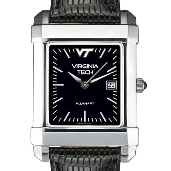 Virginia Tech Men's Black Quad Watch with Leather Strap Shot #1