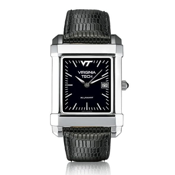 Virginia Tech Men's Black Quad Watch with Leather Strap Shot #2