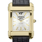 Virginia Tech Men's Gold Watch with 2-Tone Dial & Leather Strap at M.LaHart & Co. Shot #1