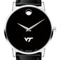 Virginia Tech Men's Movado Museum with Leather Strap Shot #1