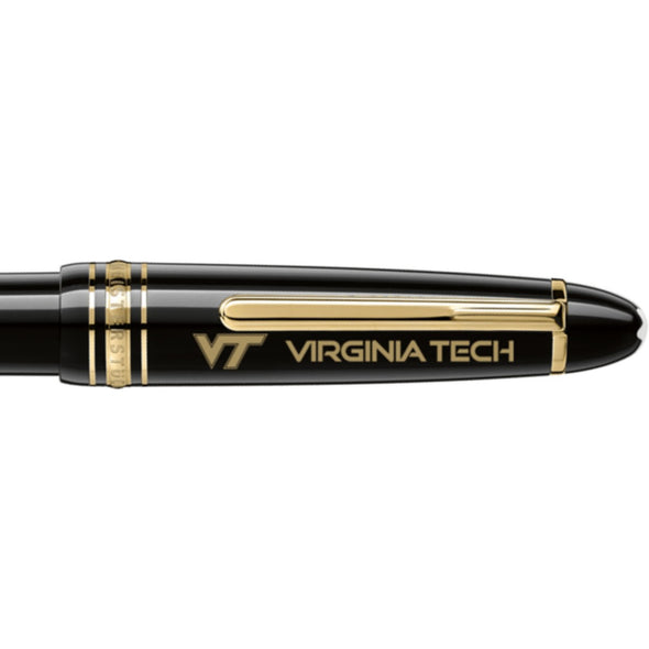 Virginia Tech Montblanc Meisterstück Midsize Ballpoint Pen in Gold Shot #2