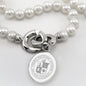 Virginia Tech Pearl Necklace with Sterling Silver Charm Shot #2