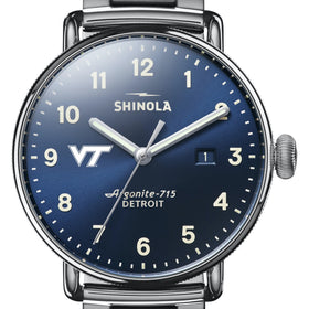 Virginia Tech Shinola Watch, The Canfield 43mm Blue Dial Shot #1