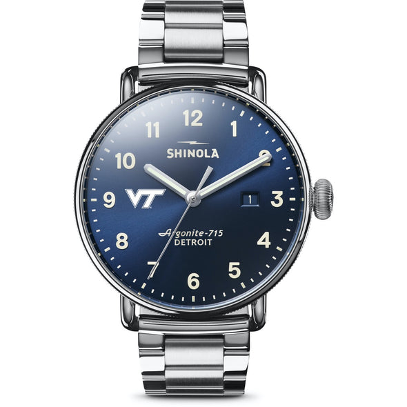 Virginia Tech Shinola Watch, The Canfield 43mm Blue Dial Shot #2
