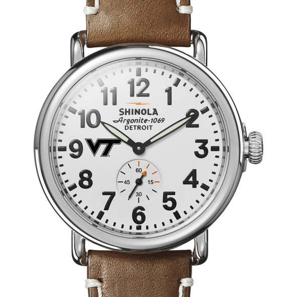 Virginia Tech Shinola Watch, The Runwell 41mm White Dial Shot #1