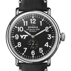 Virginia Tech Shinola Watch, The Runwell 47mm Black Dial Shot #1
