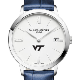 Virginia Tech Women's Baume et Mercier 36.5mm Classima Watch with White Dial & Blue Leather Strap Shot #1