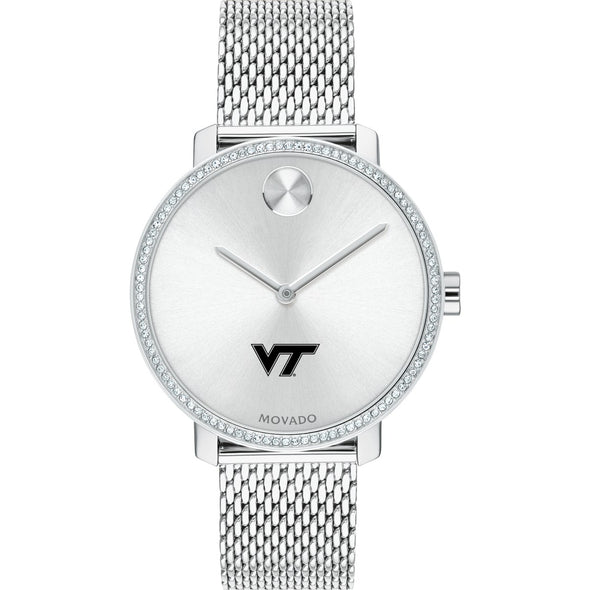 Virginia Tech Women's Movado Bold with Crystal Bezel & Mesh Bracelet Shot #2