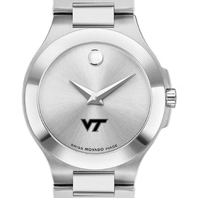 Virginia Tech Women&#39;s Movado Collection Stainless Steel Watch with Silver Dial Shot #1