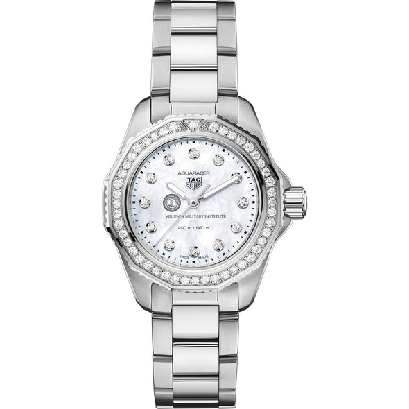 VMI Women's TAG Heuer Steel Aquaracer with Diamond Dial & Bezel Shot #2
