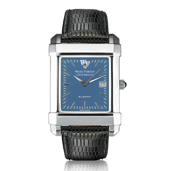 Wake Forest Men's Blue Quad Watch with Leather Strap Shot #2