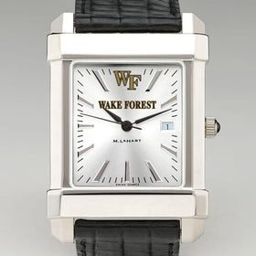 Wake Forest Men&#39;s Collegiate Watch with Leather Strap Shot #1