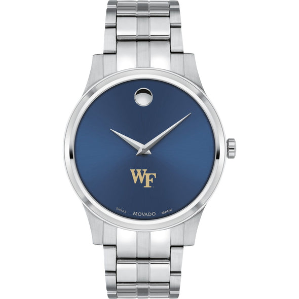 Wake Forest Men's Movado Collection Stainless Steel Watch with Blue Dial Shot #2