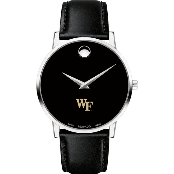 Wake Forest Men&#39;s Movado Museum with Leather Strap Shot #2