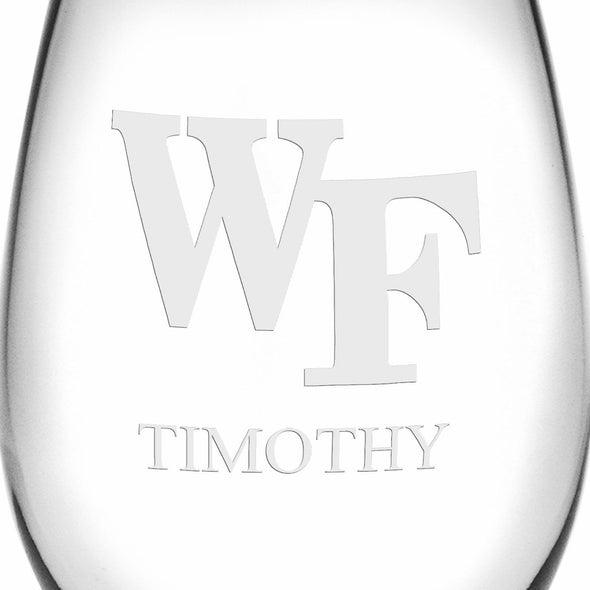 Wake Forest Stemless Wine Glasses Made in the USA - Set of 4 Shot #3