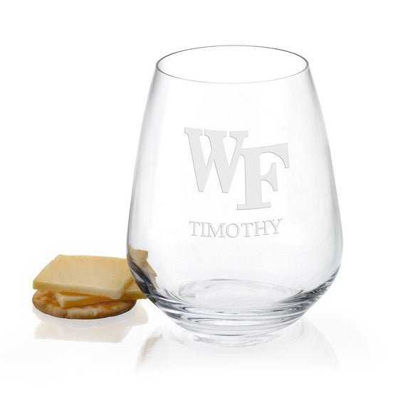 Wake Forest Stemless Wine Glasses - Set of 4 Shot #1