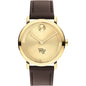 Wake Forest University Men's Movado BOLD Gold with Chocolate Leather Strap Shot #2