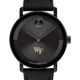 Wake Forest University Men&#39;s Movado BOLD with Black Leather Strap Shot #1
