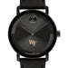 Wake Forest University Men's Movado BOLD with Black Leather Strap