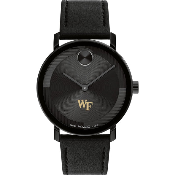 Wake Forest University Men&#39;s Movado BOLD with Black Leather Strap Shot #2