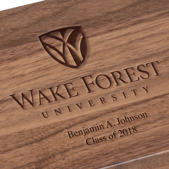 Wake Forest University Solid Walnut Desk Box Shot #3