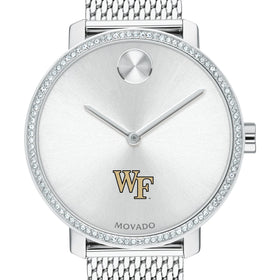 Wake Forest Women's Movado Bold with Crystal Bezel & Mesh Bracelet Shot #1