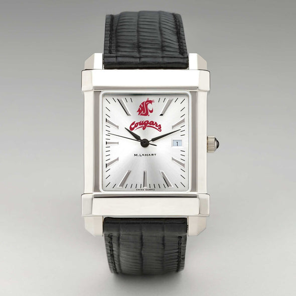 Washington State University Men's Collegiate Watch with Leather Strap Shot #2