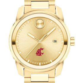 Washington State University Men's Movado BOLD Gold with Date Window Shot #1
