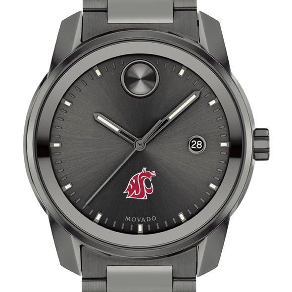 Washington State University Men's Movado BOLD Gunmetal Grey with Date Window Shot #1