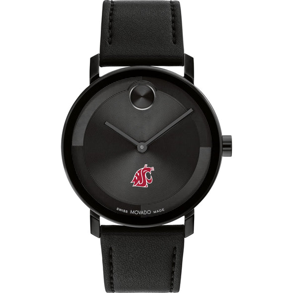 Washington State University Men's Movado BOLD with Black Leather Strap Shot #2