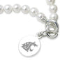 Washington State University Pearl Bracelet with Sterling Silver Charm Shot #2