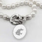 Washington State University Pearl Necklace with Sterling Silver Charm Shot #2
