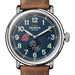 Washington State University Shinola Watch, The Runwell Automatic 45 mm Blue Dial and British Tan Strap at M.LaHart & Co.